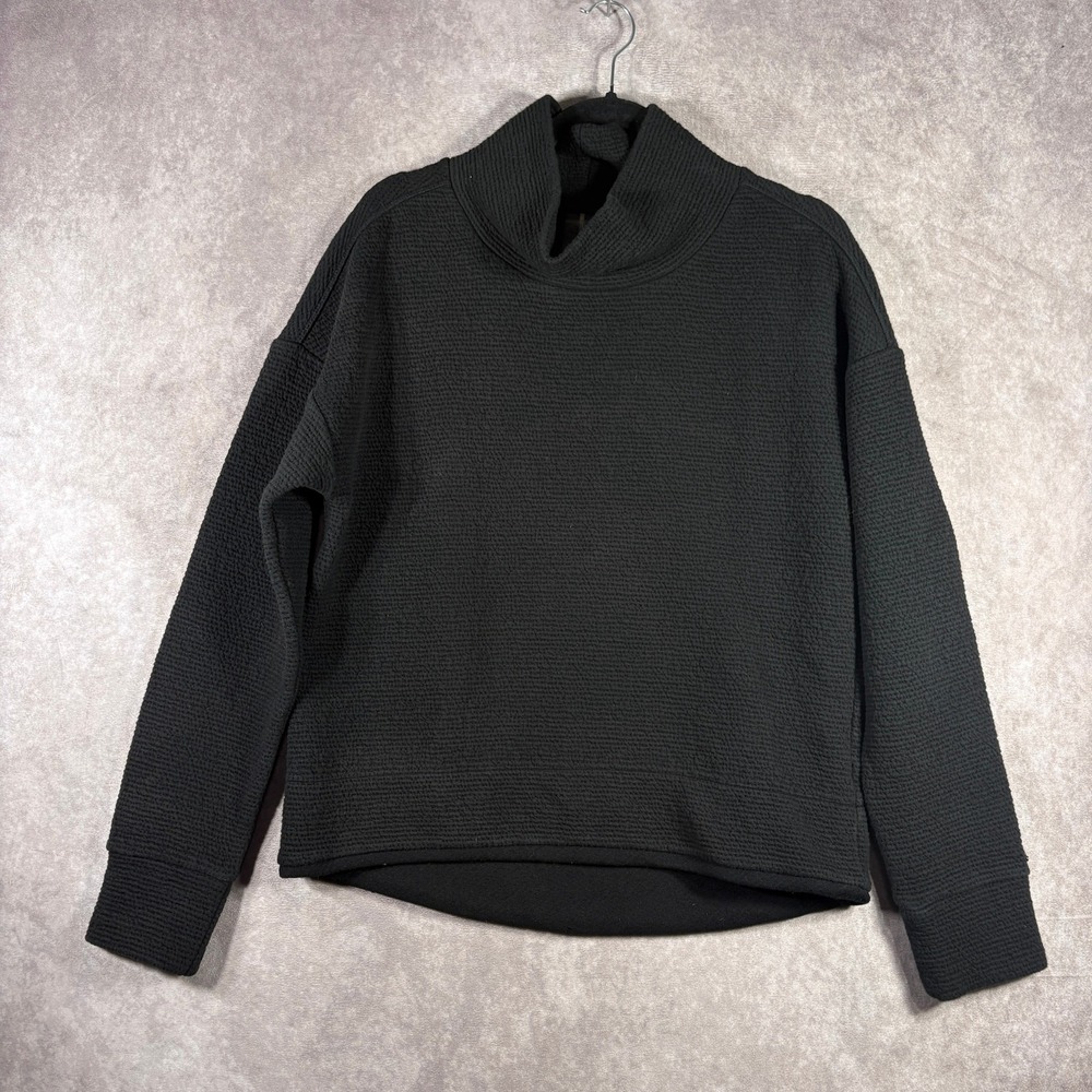 CALIA by Carrie Underwood Sweater Womens Medium Black Knit Textured Turtleneck